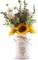 Spring Tabletop Decor – Artificial Sunflower Arrangement with Metal Milk Can Vase, Silk Sunflower & Daisy Faux Flower Centerpiece for Kitchen Table, Bathroom, Coffee Table & Farmhouse Home Décor (Yellow)